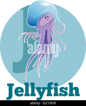 ABC-Cartoon-Jellyfish2 Stock Vektor