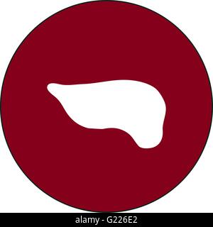 Farbe Symbol für einen Überblick über die menschliche Leber Stock Vektor