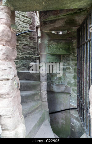 Ludlow Castle Treppe, Ludlow, Shropshire Stockfoto