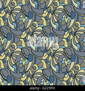 Abstrakte Kurve doodle nahtloses Muster Stock Vektor