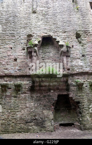 Im Inneren der Ruine von Ludlow Castle, Ludlow, Shropshire Stockfoto