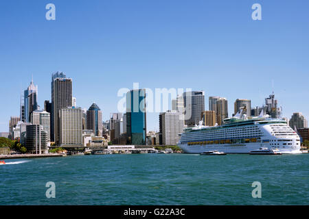 Circular Quay und Kreuzfahrt Schiff Sydney NSW Australia Stockfoto
