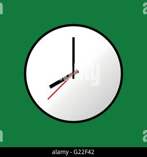 Uhrensymbol, Vektor-Illustration, flache Bauform EPS10 Stock Vektor