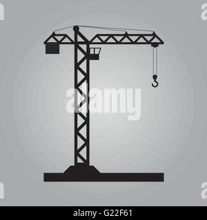 Turm bauen Kran Symbol - Vektor. Stock Vektor
