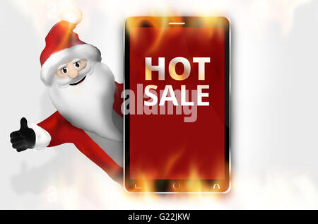 Hot Verkauf Weihnachten rot Handy Stockfoto