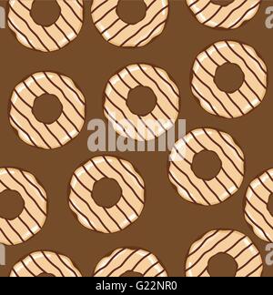Vektor-Illustration von nahtlosen Donuts Hintergrund Stock Vektor