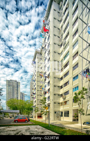 HDB Sozialwohnungen Erbteilungen in Singapur am 12. Juli 2012. Stockfoto