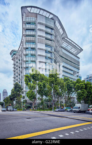 Lee Kong Chian Reference Library auch bekannt als Gebäude der National-Bibliothek auf Victoria Street, Singapur. Stockfoto