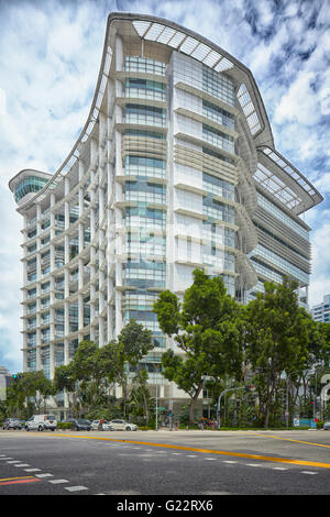 Lee Kong Chian Reference Library auch bekannt als Gebäude der National-Bibliothek auf Victoria Street, Singapur. Stockfoto