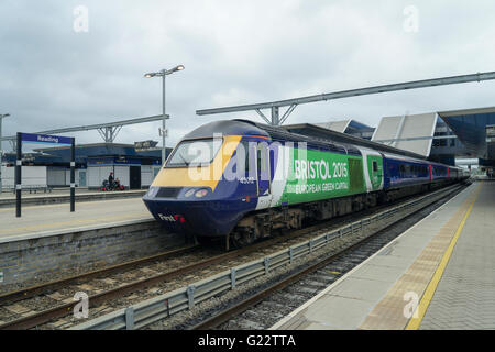 HST 43012 Lesung Station in Bristol 2015 Livree -1 Stockfoto