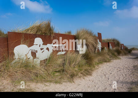 Juno Beach, Courseulles-Sur-Mer, Normandie, Frankreich Stockfoto