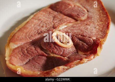 Ganze, gekochte Land Schinken Steak vom Broadbent Hams in Kentucky, USA Stockfoto