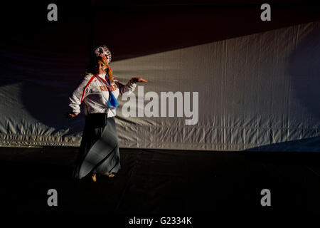 Moskau, Russische Föderation. 14. Mai 2016. Eine Atmosphäre während der Eishockey-WM in Moskau, Russland, auf 6 bis 22. Mai 2016. © Roman Vondrous/CTK Foto/Alamy Live-Nachrichten Stockfoto