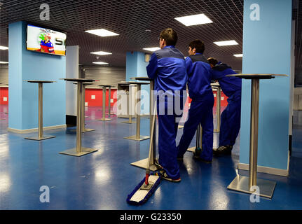 Moskau, Russische Föderation. 14. Mai 2016. Eine Atmosphäre während der Eishockey-WM in Moskau, Russland, auf 6 bis 22. Mai 2016. © Roman Vondrous/CTK Foto/Alamy Live-Nachrichten Stockfoto