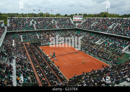 PARIS, Frankreich - 22.05.2016: ROLAND GARROS 2016 - Überblick über die Veranstaltung während der offenen Tennis Frankreich im Jahr 2016 in Stade Roland Garros statt. (Foto: Andre Chaco / FotoArena) Stockfoto