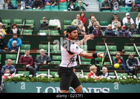 PARIS, Frankreich - 22.05.2016: ROLAND GARROS 2016 - Simone Bolelli Italiens während der offenen Tennis Frankreich im Jahr 2016 in Stade Roland Garros statt. (Foto: Andre Chaco / FotoArena) Stockfoto