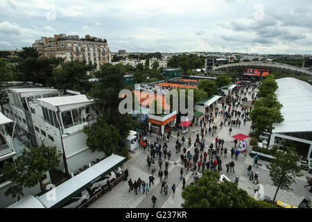 PARIS, Frankreich - 22.05.2016: ROLAND GARROS 2016 - Überblick über die Veranstaltung während der offenen Tennis Frankreich im Jahr 2016 in Stade Roland Garros statt. (Foto: Andre Chaco / FotoArena) Stockfoto