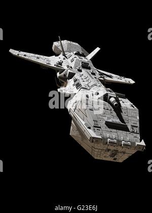 Science Fiction Interplanetarisches Raumschiff - Vorderansicht Stockfoto
