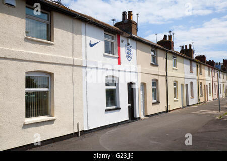 Fischer Reihenhaus wohnen in Fleetwood, Lancashire, UK Stockfoto