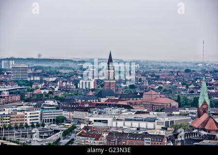 Blick auf die Kieler Innenstadt Stockfoto