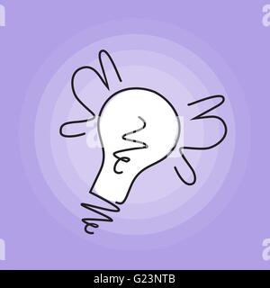 Idee-Glühbirne-Vektor-illustration Stock Vektor