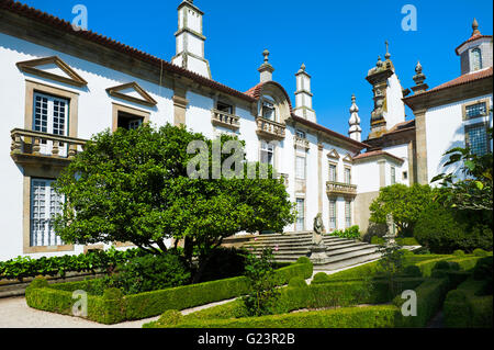 Casa de Mateus Manor, Gärten, Mateus, Tras-Os-Montes, Portugal Stockfoto