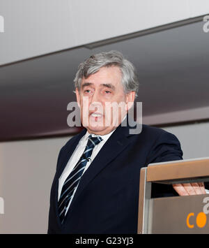 Gordon Brown, ehemaliger Premierminister der Labour, hält eine Rede auf EU-Referendum an Fabian Society Summer Conference 21. Mai 2016. Stockfoto