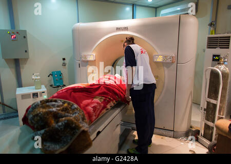 MRI-Scanner in Sulaimaniya Krankenhaus, Irak Stockfoto