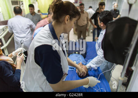 Notaufnahme im Krankenhaus Sulaimaniya, Irak Stockfoto