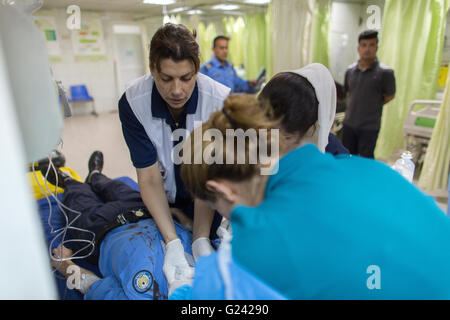 Notaufnahme im Krankenhaus Sulaimaniya, Irak Stockfoto