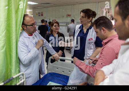 Notaufnahme im Krankenhaus Sulaimaniya, Irak Stockfoto