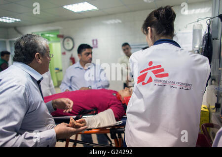 Notaufnahme im Krankenhaus Sulaimaniya, Irak Stockfoto