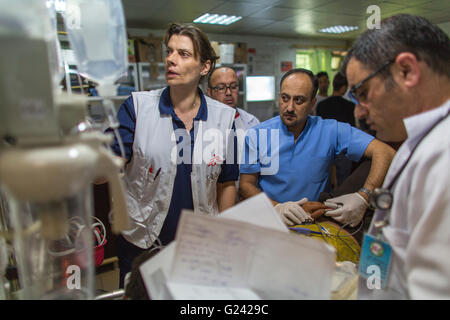 Notaufnahme im Krankenhaus Sulaimaniya, Irak Stockfoto