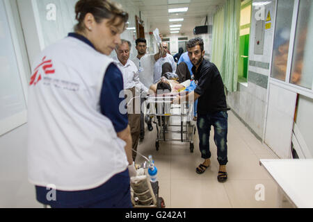 Notaufnahme im Krankenhaus Sulaimaniya, Irak Stockfoto