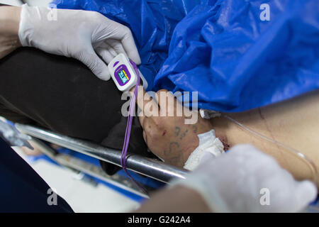 Notaufnahme im Krankenhaus Sulaimaniya, Irak Stockfoto