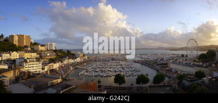 GB - DEVON: Torquay Hafen-Panorama Stockfoto