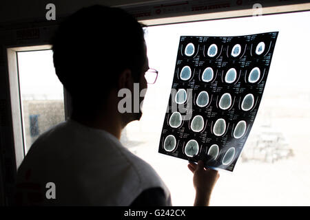 Notaufnahme im Krankenhaus Sulaimaniya, Irak Stockfoto