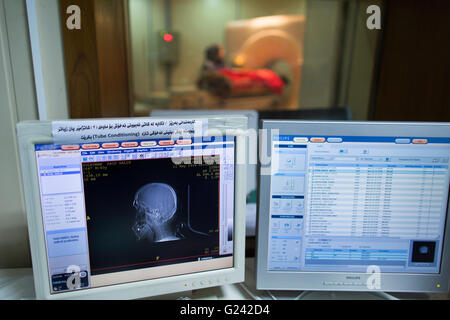 MRI-Scanner in Sulaimaniya Krankenhaus, Irak Stockfoto