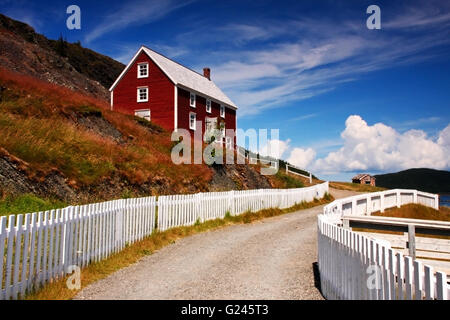 Haus auf dem Hügel, Trinity, Neufundland, Kanada Stockfoto