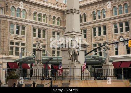 Soldaten und Matrosen-Denkmal in Penn Square Lancaster PA Stockfoto