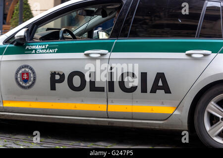 Polizeiauto, Filakovo, Slowakei, Europa, Slowakische Polizei Stockfoto