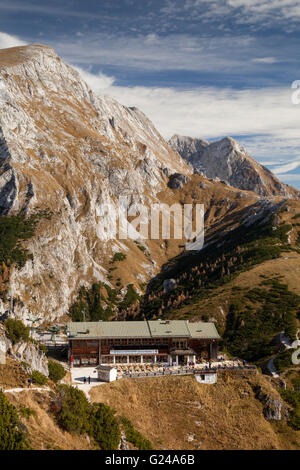 Jennerbahn Berggasthaus, Mt Jenner Bergstation, Nationalpark Berchtesgaden, Berchtesgadener Alpen Stockfoto