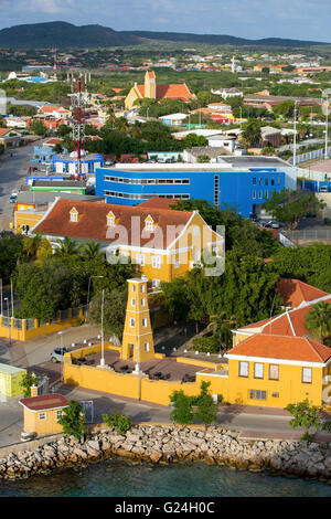 Stadt von Kralendijk auf der karibischen Insel Bonaire, West Indies Stockfoto