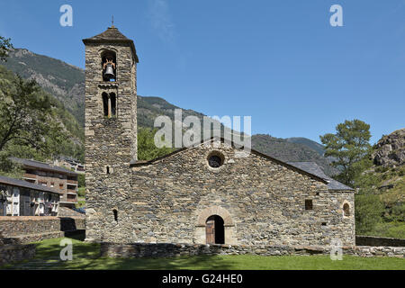 Kirche von Sant Martí. La Cortinada. Andorra. Stockfoto