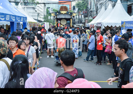 Little Tokyo Ennichisai Japan Festival. Blok M, Jakarta, Indonesien Stockfoto