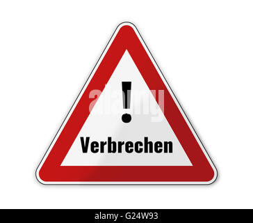 deutsche Sprache für das Verbrechen Stockfoto