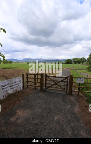 Beginn der Phase 1 von muthill crieff Radweg Schottland Mai 2016 Stockfoto