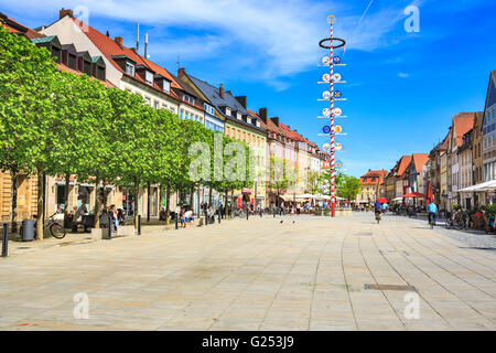 BAYREUTH, Deutschland - ca. MAI 2016: Bayerische Stadt Bayreuth im Sommer. Bayreuth, Deutschland Stockfoto