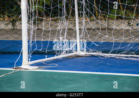 Ziel Netze Futsal Futsal-Feld. Futsal-Fußballtor Stockfoto