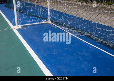 Ziel Netze Futsal Futsal-Feld. Futsal-Fußballtor Stockfoto